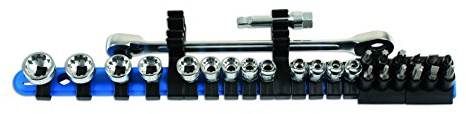 Laser 6887 Low Profile Alldrive Socket & Bit Set 1/4D 27pc