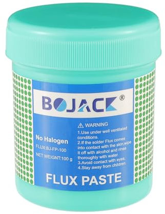 BOJACK 146 g Flux de Soudure, Grande Capacité Pâte à Flux de Soudure, Pâte à Flux Sans écologique Plomb Avec Brosse, Bonne Aide Pour le Démontage et I'assemblage du CPU, Spéciales BGA