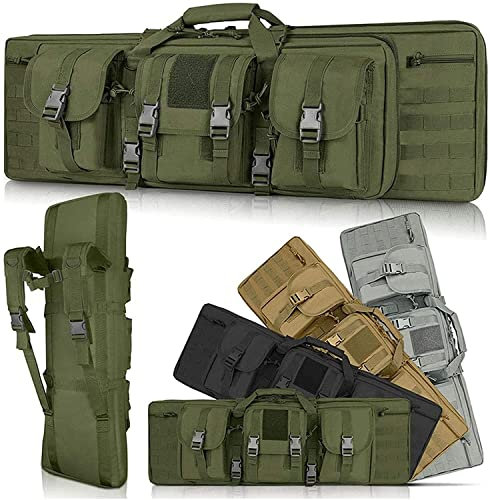 Tmendy Gewehrtasche, Waffenkoffer für Langwaffen, Waffenkoffer, Langwaffenkoffer, Futteral Langwaffen, Airsoft Waffen Rucksack, Weich Gepolsterter Gewehrkoffer B,118CM