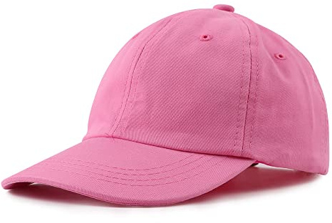 Zsedrut Cotton Toddler Baseball Cap Baby Girls Plain Adjustable Hat Boys Snapback Caps Spring Summer Kids Sun Hats 2-7 Y(Rose Red)