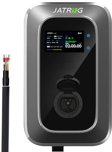 JATRHG S2 7KW Borne de Recharge pour Voiture Électrique avec Shutter Station de Recharge Monophasé Type 2 32A - Norme IEC 62196-2 - Wallbox