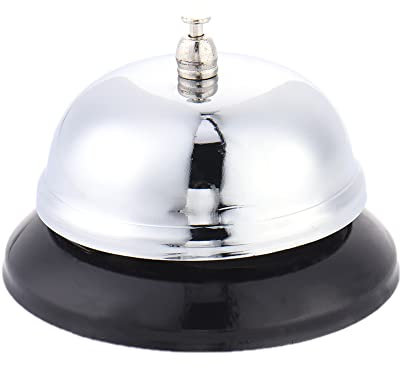 Rianpesn Cloche d'appel en Acier Inoxydable - Cloche de Service INOX pour Bureaux Tables,Accessoires ménagers Cloche d'appel pour Les Personnes âgées Patients Enceintes