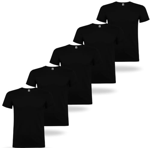 ROLY Pack Camisetas Manga Corta Hombre Beagle, Camiseta Hombre 100% algodón, Camiseta Interior, Ropa Hombre, Camiseta Blanca