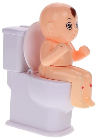 Yardwe Giocattolo per WC Che Spruzza Acqua Bambola Scherzosa, Giocattolo Ingannevole Divertente per Ragazzo Ragazza, Accessorio Creativo per Feste e Scherzi in Bagno, Plastica Sicura, Colore Bianco