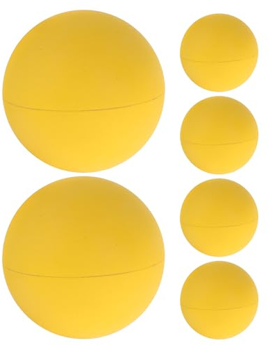 Gatuida Lot de 6 balles rebondissantes pour l'entraînement au Squash : balles de réaction en Caoutchouc pour l'entraînement au Racquetball, utilisables en intérieur et en extérieur, Jaunes.