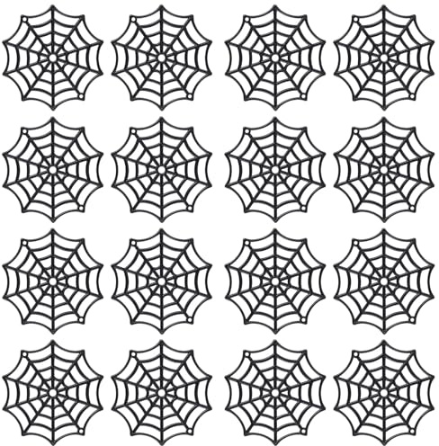 GALPADA 200 Piezas Decoración de Halloween Telarañas de Plástico Falsas Adornos de Telaraña Artificiales para Decoración de Pared de Halloween y Exterior de Fiesta