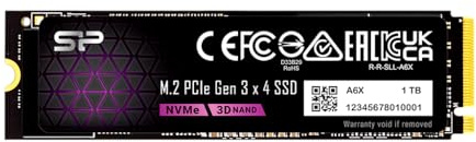 Silicon Power 1TB NVMe M.2 PCIe Gen3x4 2280 SSD (SP001TBP34A60M28AY)