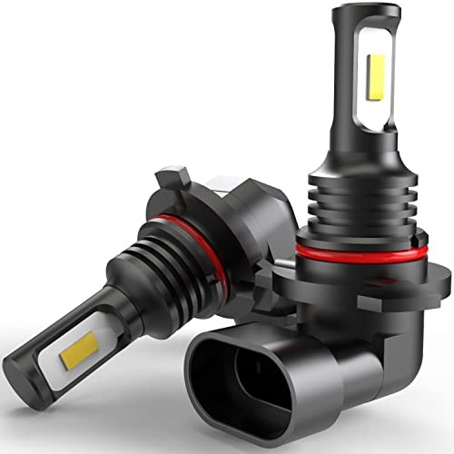 KATUR 9006 HB4 LED-dimlampor, extremt ljusa, 2 400 lumen, max 75 W, högeffektiv LED för dagtidsljus, DRL eller dimljus, xenonvit (9006, HB4 vit)