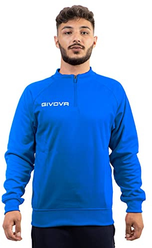 Givova Maglia Tecnica (Half Zip) 500 Tröja, Män, Blå, S