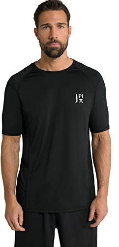JP 1880 Herren Jay-pi Funktions-shirt, Flexnamic®, Fitness, Halbarm, Quickdry T-Shirt, Schwarz, 4XL EU