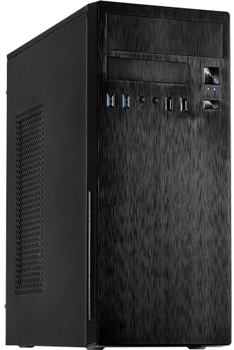 Inter-Tech-hölje, IT-2812 business, moderkort till ATX, svart