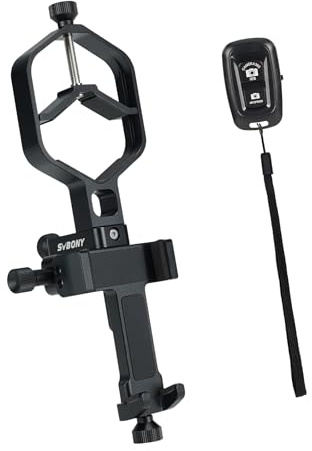 Svbony SV214Pro Smartphone Adaptateur, 3 Axes Universel Digiscoping Adapter pour Téléphone, Accessoires Compatible avec Longue Vue, Binoculaire et Monoculaire (44-64mm)