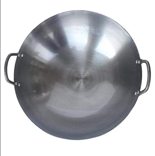 GAOAZHEN Padella in ghisa Leggera Antiaderente, Wok Antiaderente Rinforzato, Padella Antiaderente Professionale di Grandi Dimensioni, 60 cm
