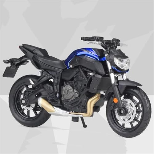 HFMXZHI Modello in scala di moto Giocattoli Regalo Di Compleanno 1:18 Per Yamaha MT-07 2018 Modellino Motocicletta Pressofuso In Lega, Collezione