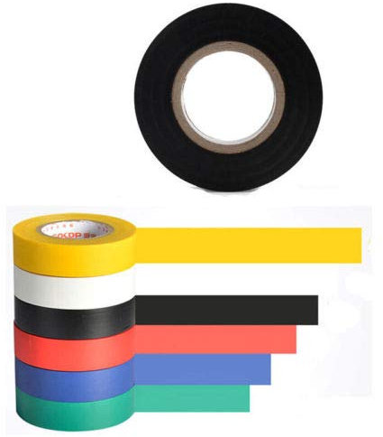 Ruban électrique, 6 paquets de ruban isolant en PVC Ruban adhésif coloré Rouleau de ruban étanche, 32 pieds 0,63 pouces Couleurs assorties