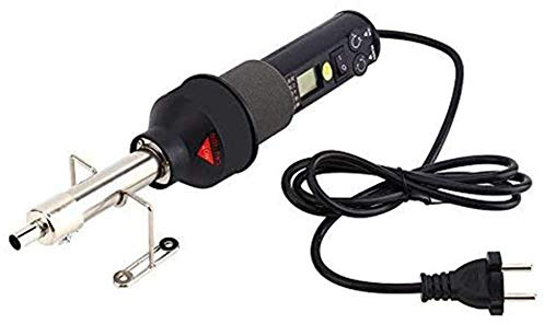 Dioche Bärbar temperaturkontroll varmluftspistol, bärbar elektrisk varmluftsblåsare 450 W 220 V med LCD-skärm, professionellt kit med munstycke och svetshållare