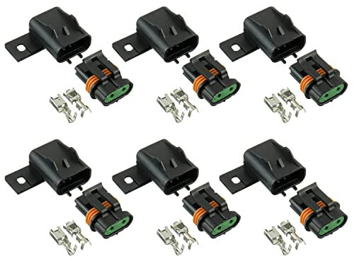 BOJACK Waterproof Sealed ATO ATC Fuse Holder Assembly Splice Existing Wire Kit for ATO ATC Fuses (Pack of 6)