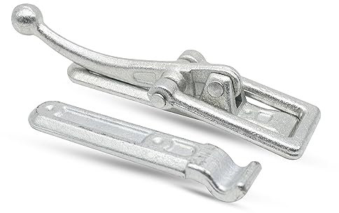 DOJA Barcelona | Fermeture Remorque | Pack 1 | Fermeture à Levier avec Crochet | Taille Grande | Acier Zingué | Accessoire Remorque | pour Antivol Remorque, Verrou Porte Exterieur, Remorque Voiture