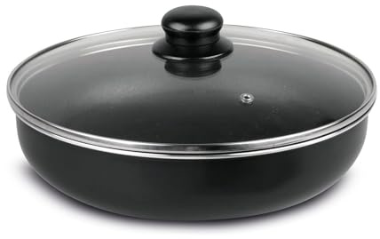 Sitram 712771 FAMILY - Sartén (aluminio prensado, diámetro 26 cm, altura 6,5 cm, incluye tapa de vapor de cristal, revestimiento antiadherente sin PFOA, compatible con mango SITRAMOVIBLE – Todos los