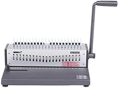 Generic Bürozubehör, Büromaschine, Bindemaschine, manuell, Ganzstahlkamm/Aufsatz, A4-Papierstanzer, Bindemaschine, Clip-Gummiring, 21 Lochgröße 3 x 8 mm, geeignet für Bürodokumente