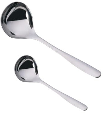 Schöpfkelle Edelstahl,2 Stück Schöpfkelle,Klein Schöpfkelle Saucenlöffel Kelle,Mit Aus Kurzem,Schöpfkellen,Soßenkelle Bowle Daily,Edelstahllöffel,Küche Ladle Langer Löffel,Silberne,Vorlegebesteck