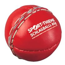 Sport-Thieme Schlagball Leder | Griffigkeit durch echtes Leder | Ideal für Training & Wettkämpfe | 80 g | Rot | Ø 6,5 cm