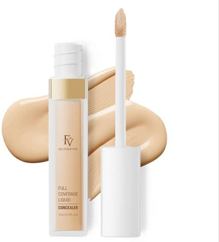 FV Wasserfeste Flüssig Concealer, Langanhaltend mit Cremigem Finish, Leichte Formel, Gegen Augenringe, Rötungen und Akne, Feuchtigkeitsspendendes Gesicht Abdeckstift, 03 Sand