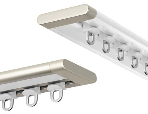 Binario Per Tende Ultrasottile, Guida per Tenda Singolo Silenzioso, 0,5 1 2 3 4 5 6 7 8 m Asta Per Tende Alluminio per Soggiorno Camera da Letto Divisore per Camera(Soffitto Bianco,1.5m)
