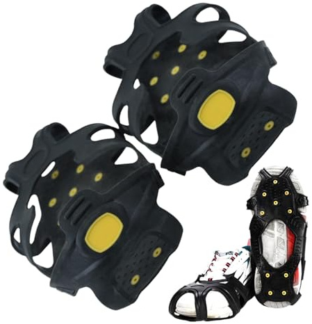 Lámparas de tracción de Nieve – Picos Antideslizantes para Zapatos y Botas, Mangos para Caminatas de Invierno y Actividades al Aire Libre | Mujeres Hombres Senderismo Techadores Escalada