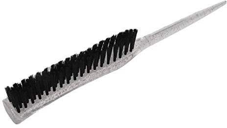 Naroote Spazzola per Cotonare a Coda di Topo, Spazzola in Nylon Morbido con Manico Glitterato, Pettine per Aggiungere Volume con Presa Facile, Ideale per Capelli dall'aspetto più Folto e (SILVER)