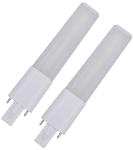 Confezione da 2 lampadine a LED G23, lampadine a 2 pin - Tubo LED orizzontale 360° senza sfarfallio per lampada da lettura, lampade da scrivania, luce notturna da tavolo, pin G23 b