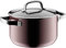 WMF Fusiontec Mineral Kochtopf groß 20cm, Fleischtopf Induktion 3,7l, Glasdeckel, High-Tech Keramik, kratzfest, rot