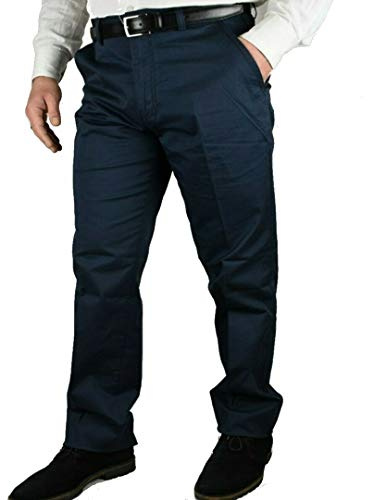 Mastino Pantaloni Uomo Classici Eleganti a Vita Alta Gamba Larga 46 48 50 52 54 56 58 60 62 64 (58 - Blu)