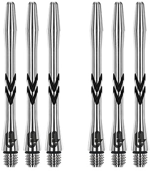 RED DRAGON Gerwyn Price Iceman V-Groove - Cañas Medianas de Aluminio (vástago), Color Negro