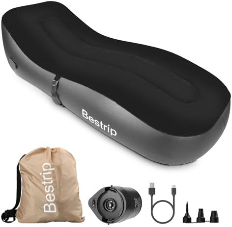 Bestrip sofá autoinflable, colchón de Aire y sofá Cama con Bomba de Aire portátil (Black)