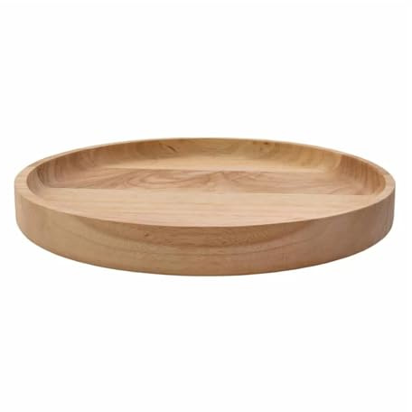 Verlo Vassoio rotondo diametro 30 cm | Vassoio per servire bevande e cibi | Piatto rotondo in legno