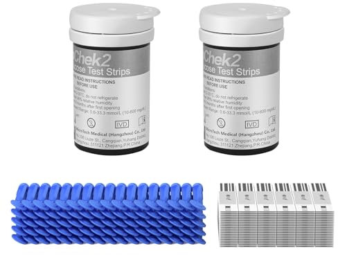 GoChek Diabetes Test Strips x 50 & Diabetes Lancets x 50, No Code Blood Glucose Test Strips, Blood Suger Test Strips for UK Diabetics (GoChek Only)