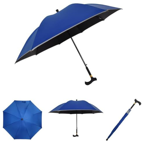 HEFJIAYCIQ Bastón Paraguas 2 En 1, Ligero Portátil Bastón Paraguas Combinación, para Senderismo Montañismo Trekking,C,83cm/33inch