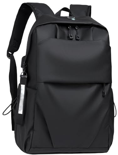 HotYou Morral Escolar Bolso Ordenador Mochila Portatil Impermeable para Adolescente Estudiante Universidad Instituto Oficina Trabajo Hombre Mujer,Negro