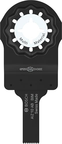 Bosch 1x Hoja de corte de inmersión AIZ 10 AB (para Metales no ferrosos, Tableros recubiertos de plástico, Anchura 10 mm, Professional Accesorios Multiherramienta)