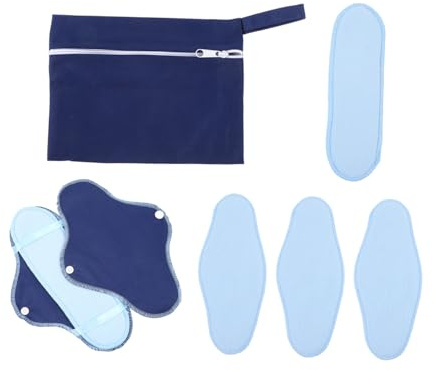 VERDANVERSE Toallas Sanitarias Reutilizables 8 Piezas, Panty Liner Lavable y Transpirable, Absorbente Prueba De Fugas, Uso Día y Noche Para Menstruación y Cuidado Postparto Femenina