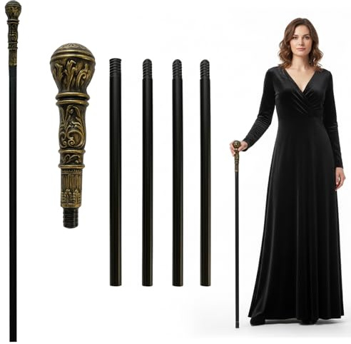 DHDHCPZZ Bastone da passeggio da uomo, gotico, bastone da passeggio, da uomo, elegante, adatto per costumi di carnevale, eventi di ruolo, elementi fotografici creativi (140 cm)