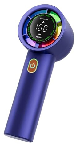 Mekalero Personals Ventola di Raffreddamento 100 Livelli Regolabile Alimentato USB Monitor Batteria Digitale per Studenti Uffici Lavoratori Ventilatore Rapido Portatile