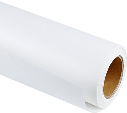 RUSPEPA Rouleau De Papier Kraft Blanc - 122 Cm X 30 M - Papier Recyclé, Idéal Pour L'Emballage De Cadeaux, L'Artisanat, L'Emballage, Les Revêtements De Sol, Les Vêtements Et Les Paniers