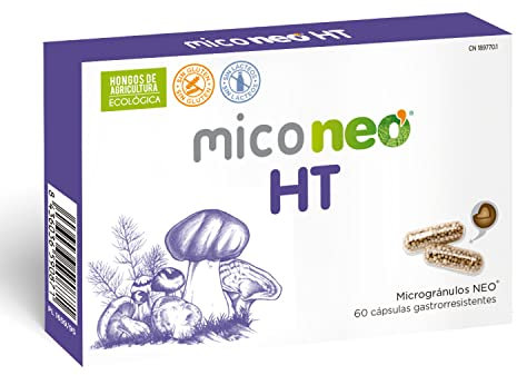 Mico NEO | HT | Hongos de Agricultura Ecológica | Apto Para Vegetarianos | Sin Gluten ni Derivados Lácteos | 60 Cápsulas | Tomar 1 o 2 Cápsulas al Día