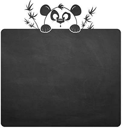 017 Pandabär – Pellicola autoadesiva per lavagna/pellicola di gesso con 3 gessetti – Dimensioni: 900 x 950 mm – Decorazione da parete per cameretta dei bambini