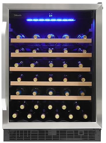 Danby Silhouette SWC057D1BSS Built In Wine Cooler, Under Counter Wine Chiller In Stainless Steel Look - For Kitchen, Home Bar