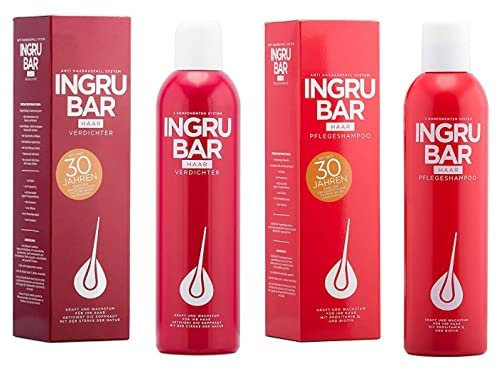 Ingrubar Anti-Haarausfall Haarpflege Set: Shampoo + Haarverdichter