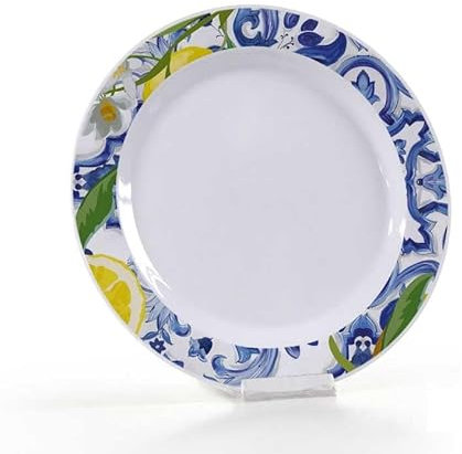 GICOS SRL 1 Pezzo Piatto Piano da Tavola in Melamina Panarea 25 cm