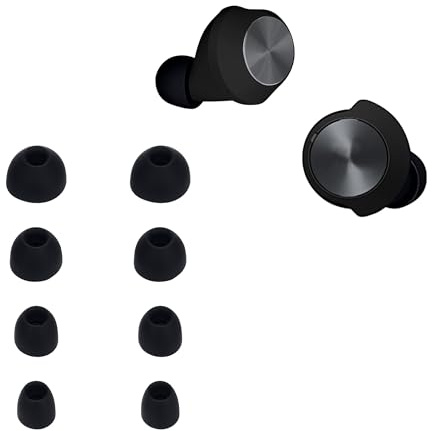 kwmobile 8x Replacement Ear Tips Compatible with Beoplay B&O EQ / H3 / H5 / E4 / E6 / E8 - Set of Silicone Eartips for Earbuds Headphones